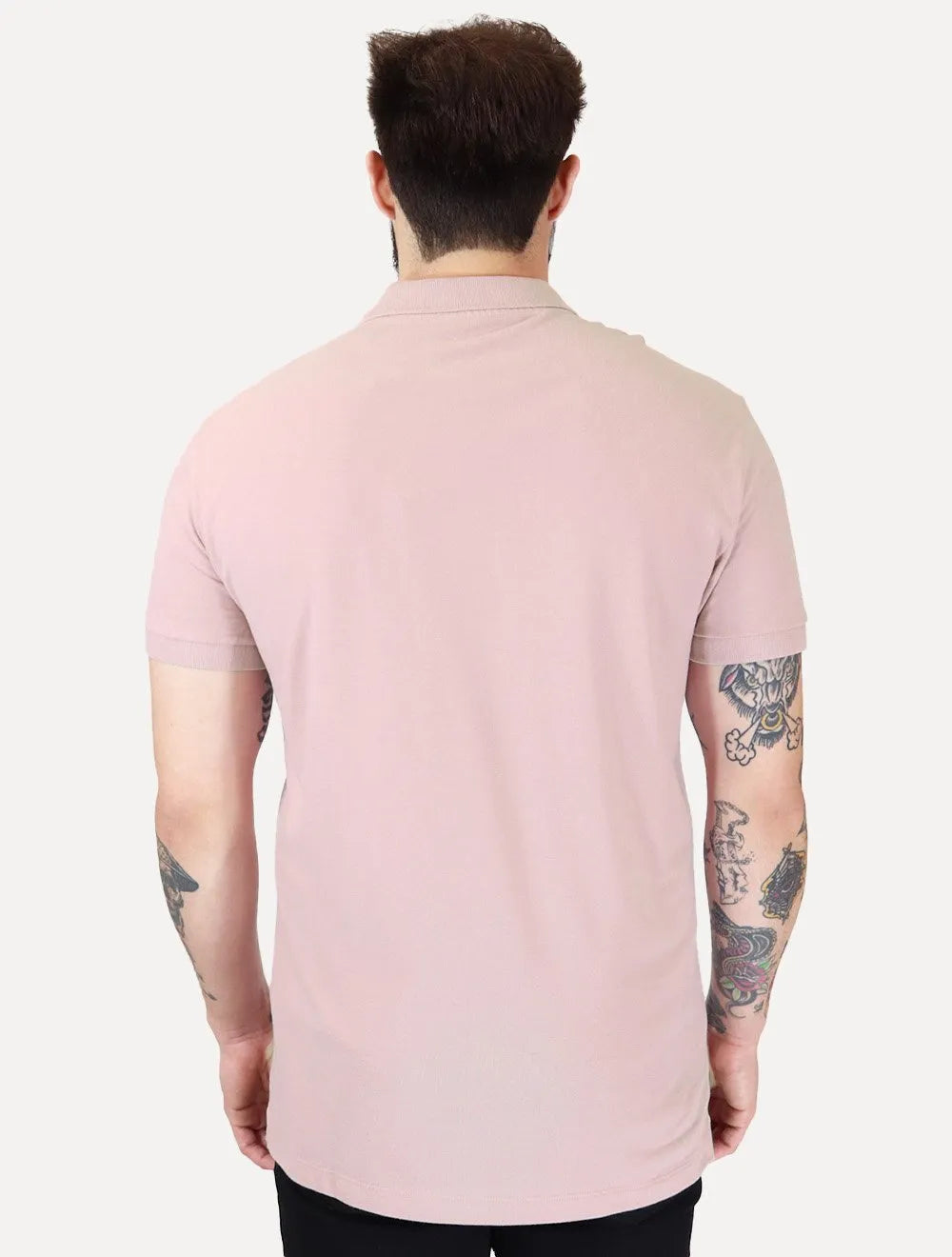 Polo Aramis Masculina Basic Piquet Mono Rosa Claro