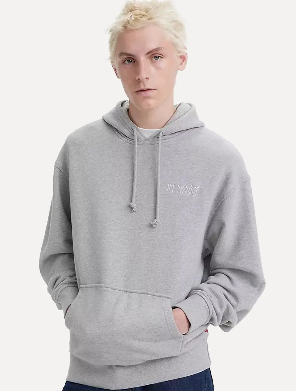 Moletom Levis Masculino Relaxed Chrome Graphic Cinza Mescla