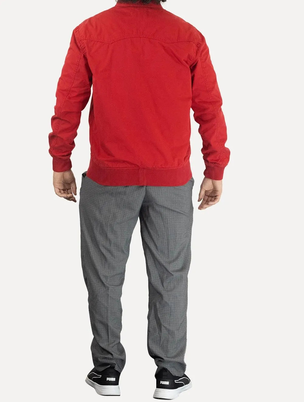 Jaqueta Nautica Masculina Bomber Sarja Vermelha