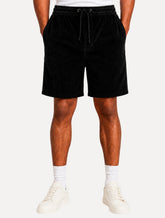 Bermuda Reserva Masculina Elástico Cotelê Preta