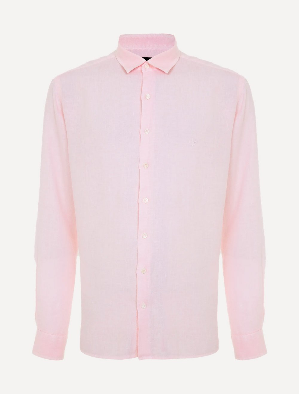 Camisa Dudalina Masculina Slim Tricoline Lisa Rosa