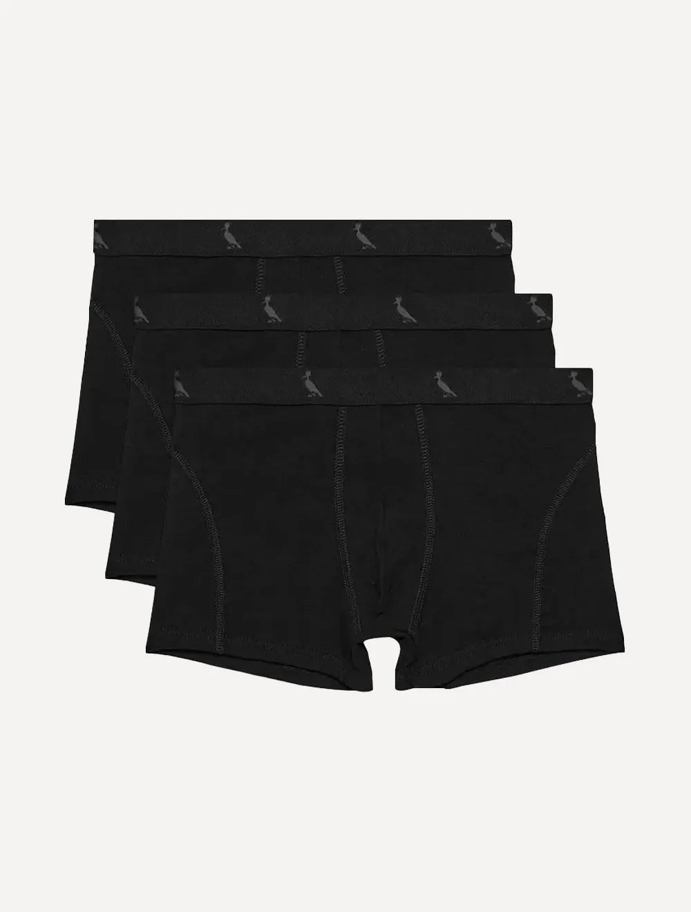 Cueca Reserva Masculina Boxer Monocromatico Cotton Preta Pack 3UN