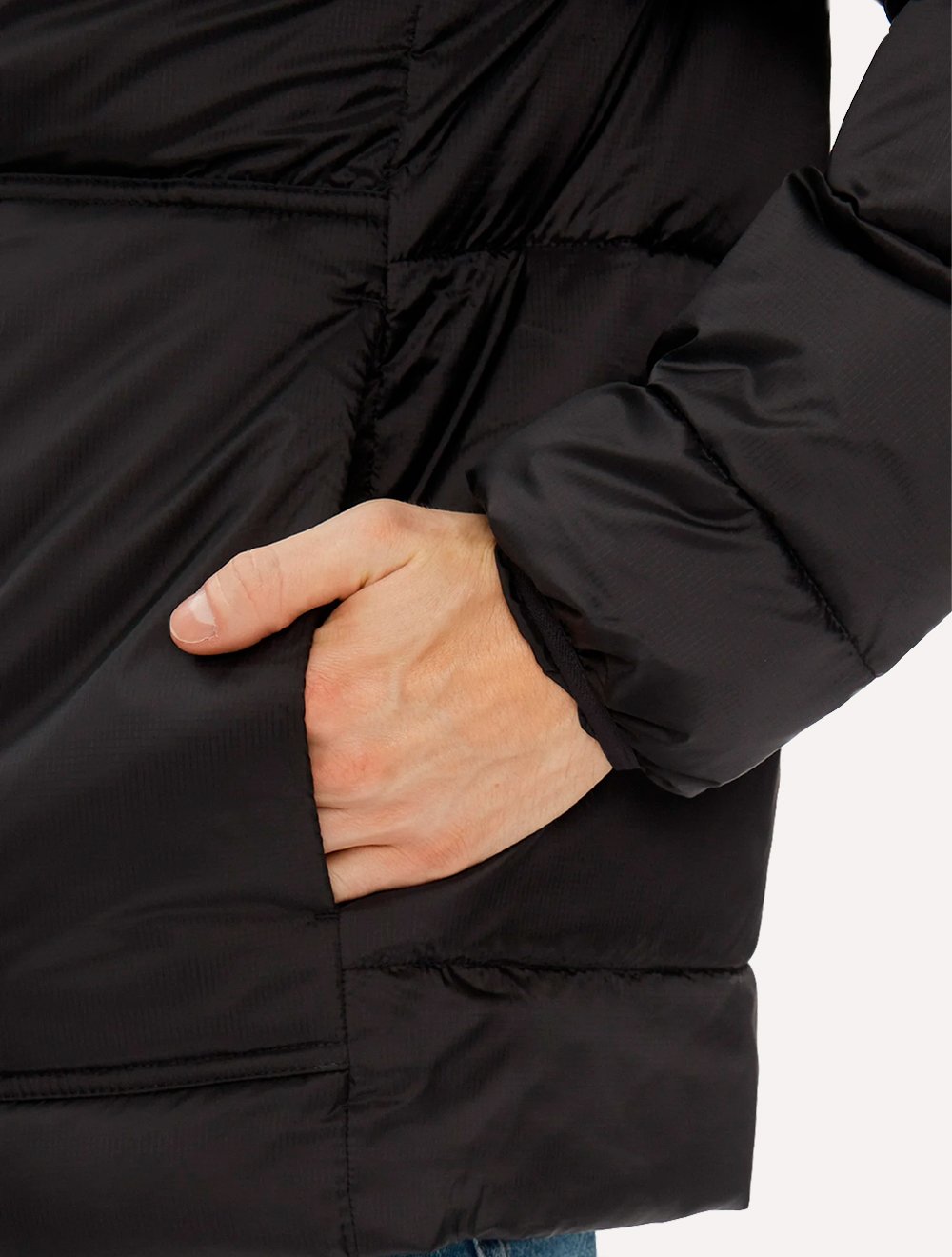 Jaqueta Calvin Klein Jeans Hooded Essential Puffer CK Preta