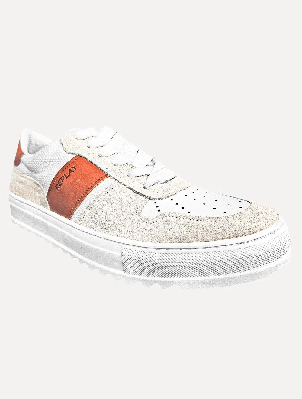 Tênis Replay Masculino Casual Low Textile Suede Branco