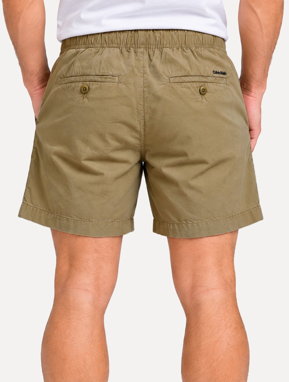 Bermuda Calvin Klein Jeans Sarja Chino Cadarço Caqui