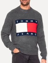 Blusa Tommy Hilfiger Masculina Regular Melange Flag Chumbo