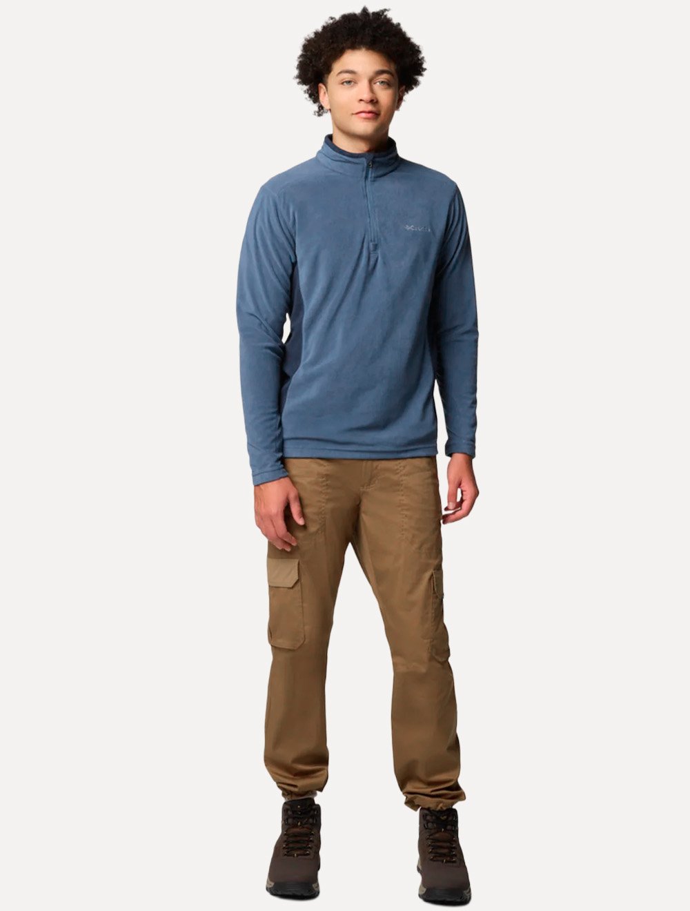 Blusa Columbia Masculina Klamath Range II Half Zip Azul