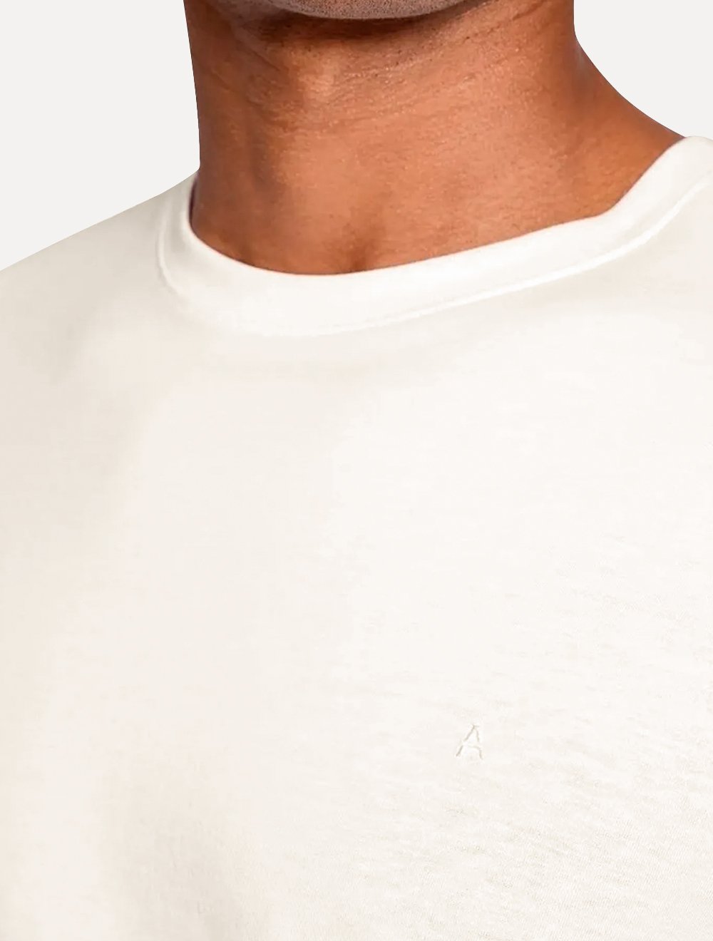 Camiseta Aramis Masculina Basic 3D Rubber Logo Off-White