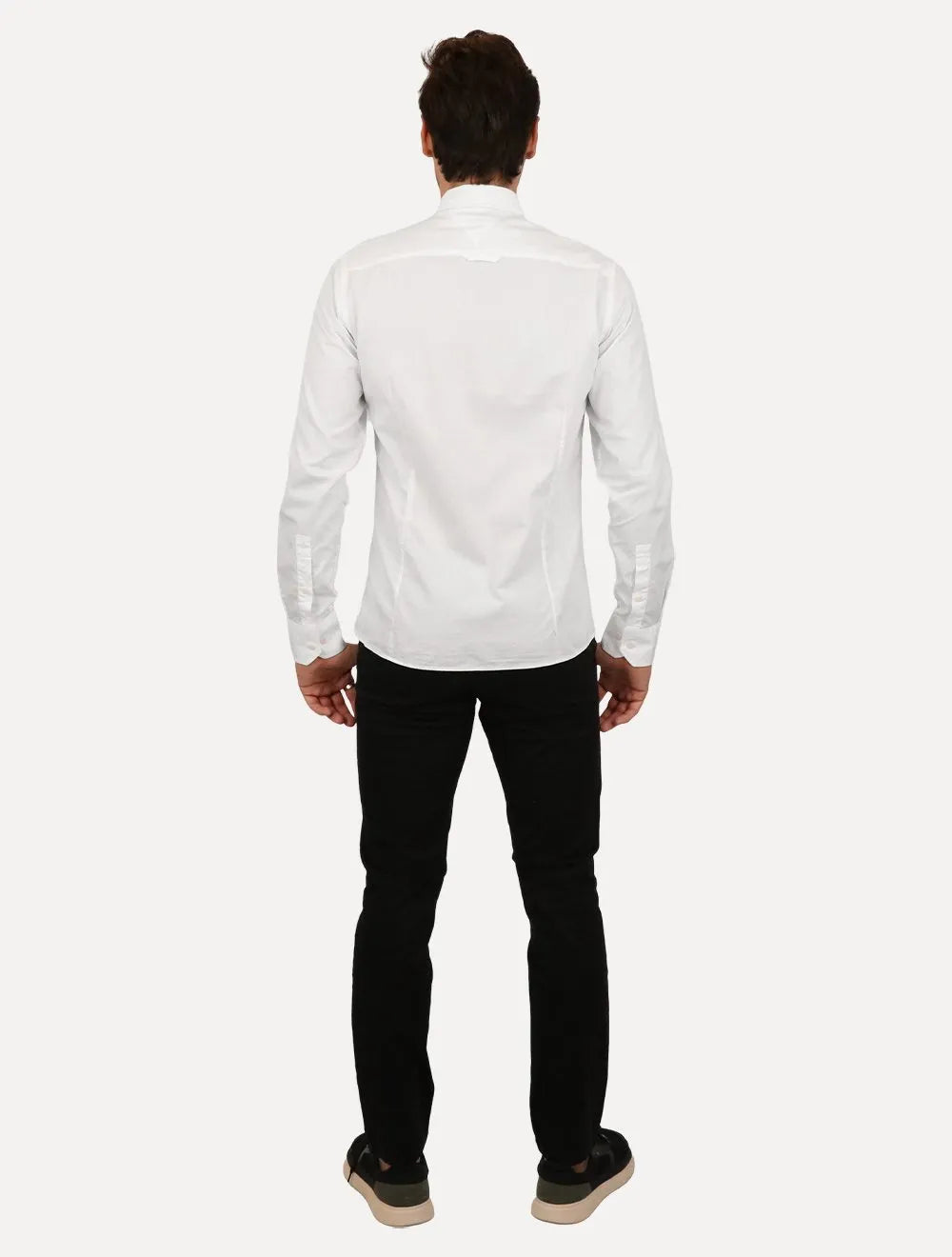 Camisa Tommy Jeans Masculina Slim Original Stretch Branca