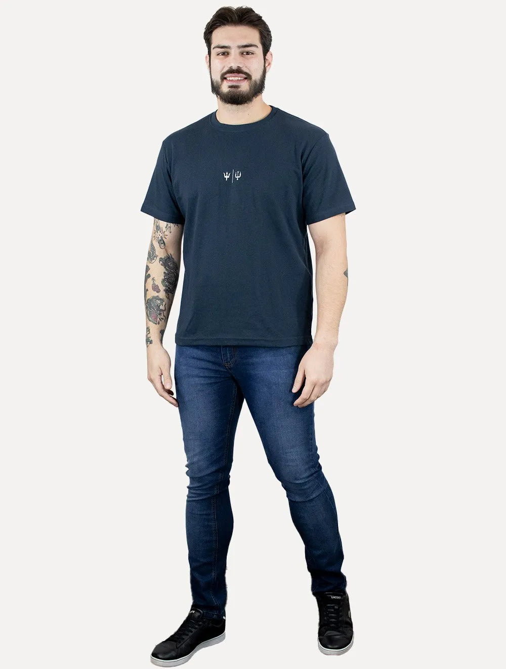 Camiseta Osklen Masculina Regular Big Shirt Kite Logo Azul Marinho