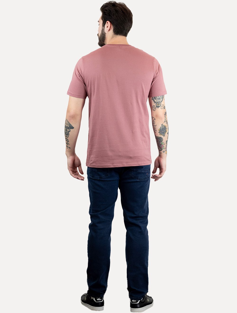 Camiseta John John Masculina JJ Basic Logo Rusty Rosa Médio