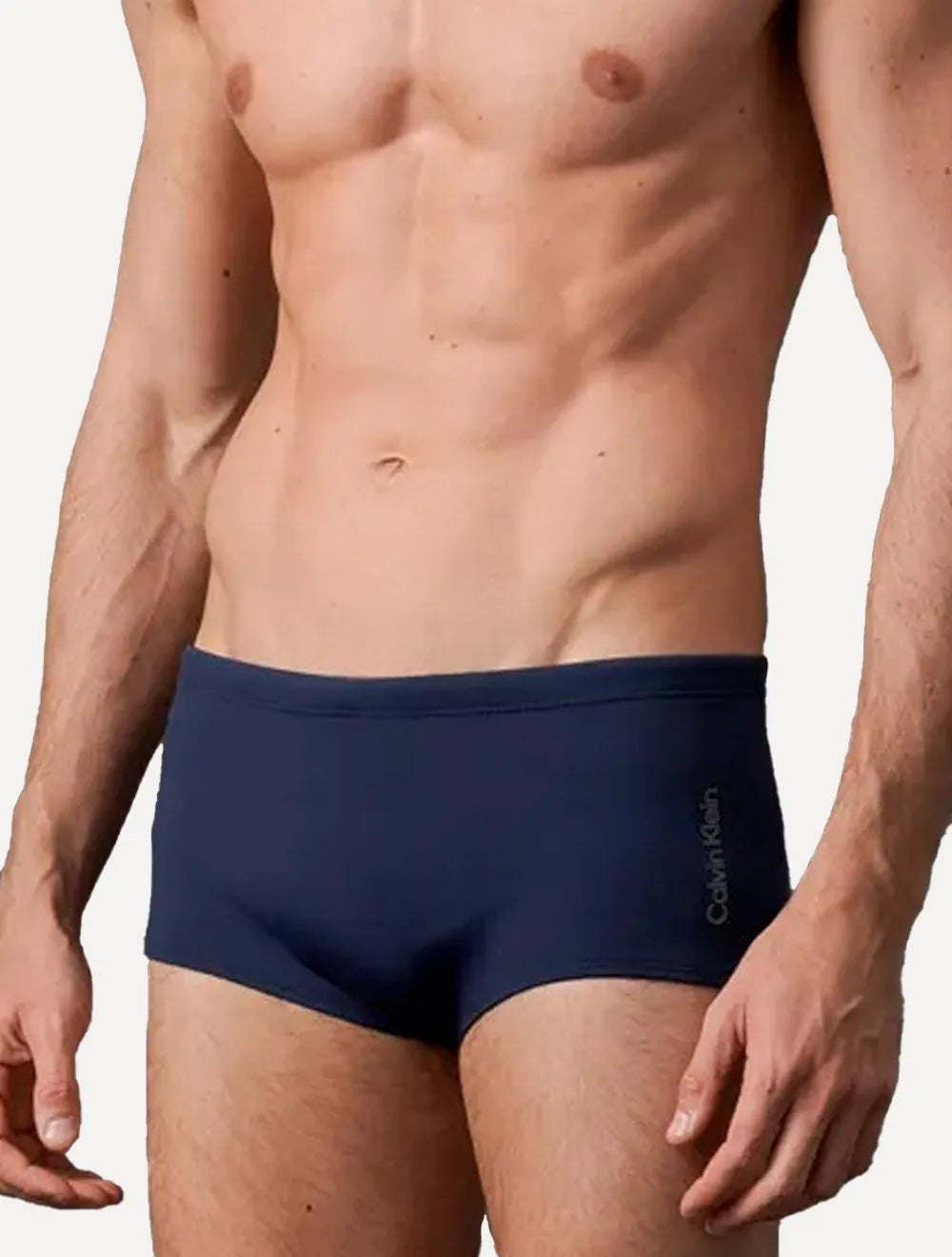 Sunga Calvin Klein Swimwear Vertical Dark Logo Pequena Azul Marinho
