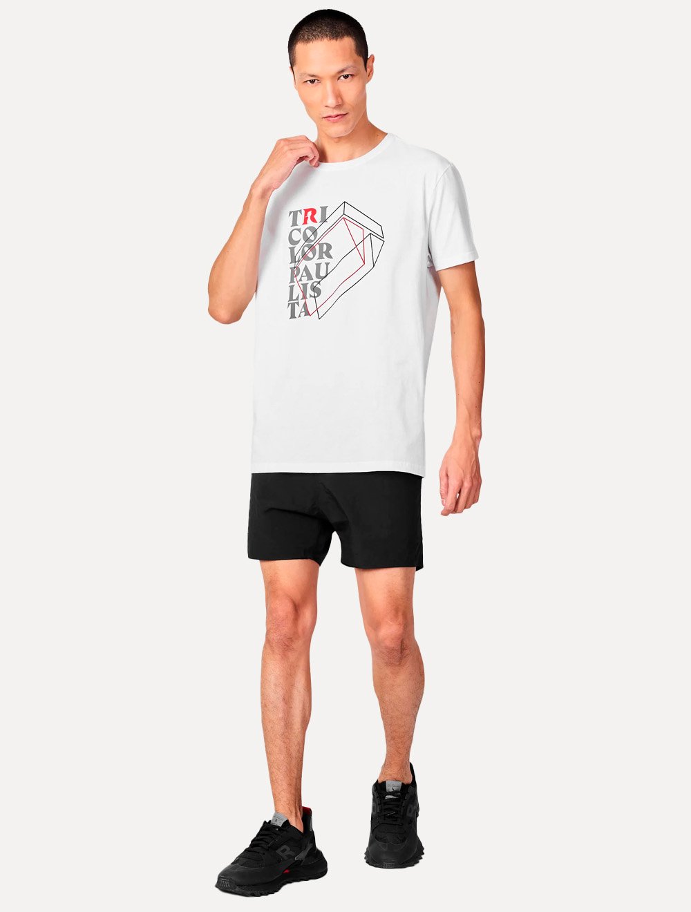 Camiseta Reserva Masculina SPFC 3D Shield Branca