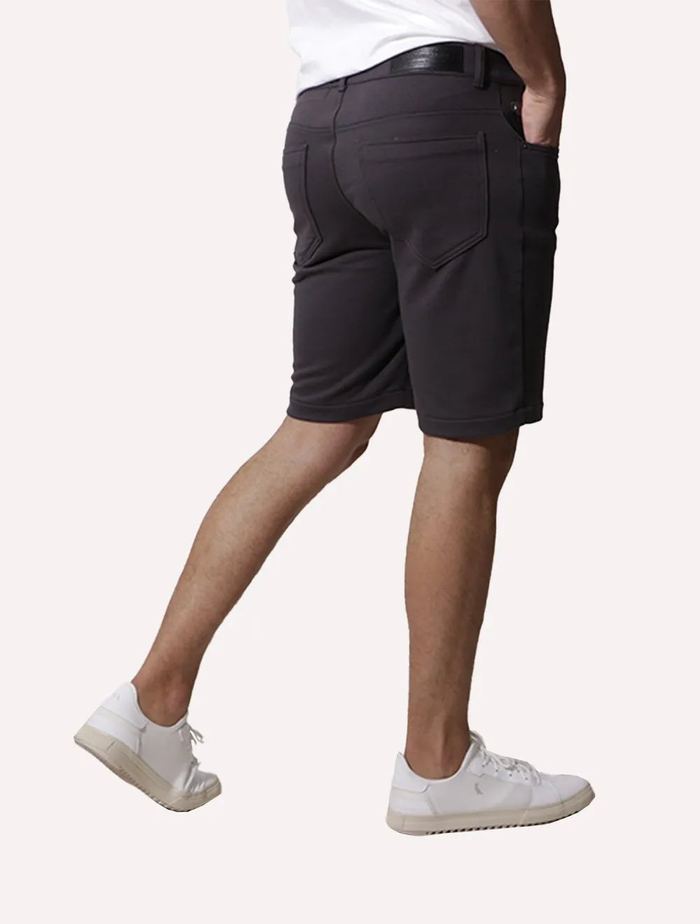 Bermuda Ellus Masculina Moletom Original Parachute 5 Pockets Grafite