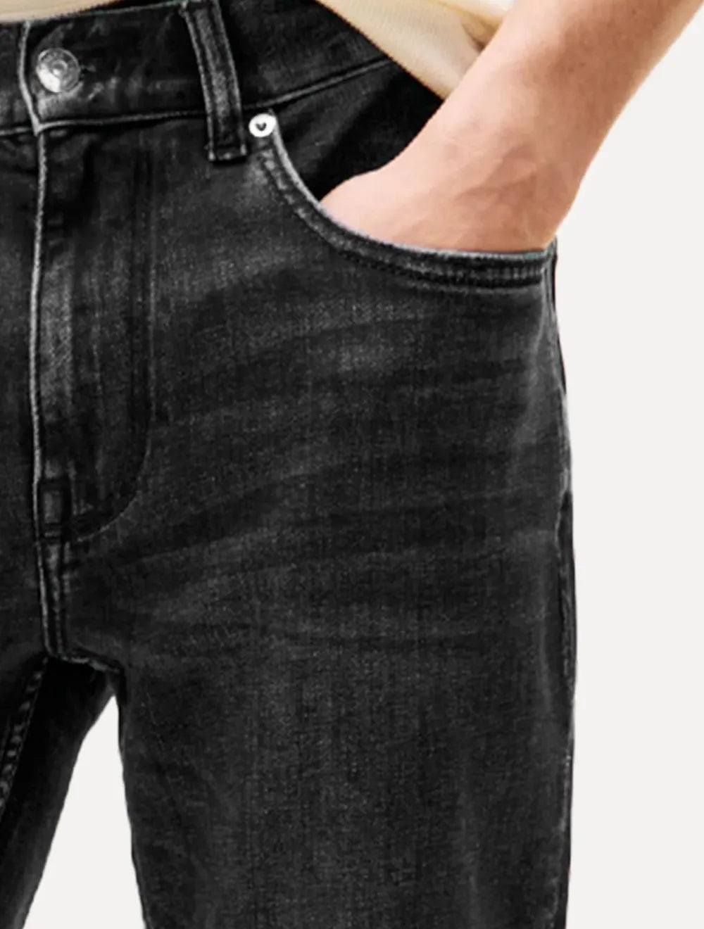 Calça Tommy Hilfiger Jeans Masculina Straight Fit Denton Twain Preta