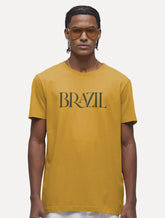 Camiseta Osklen Masculina Slim Vintage Arpoador Sunshine Amarelo Escuro