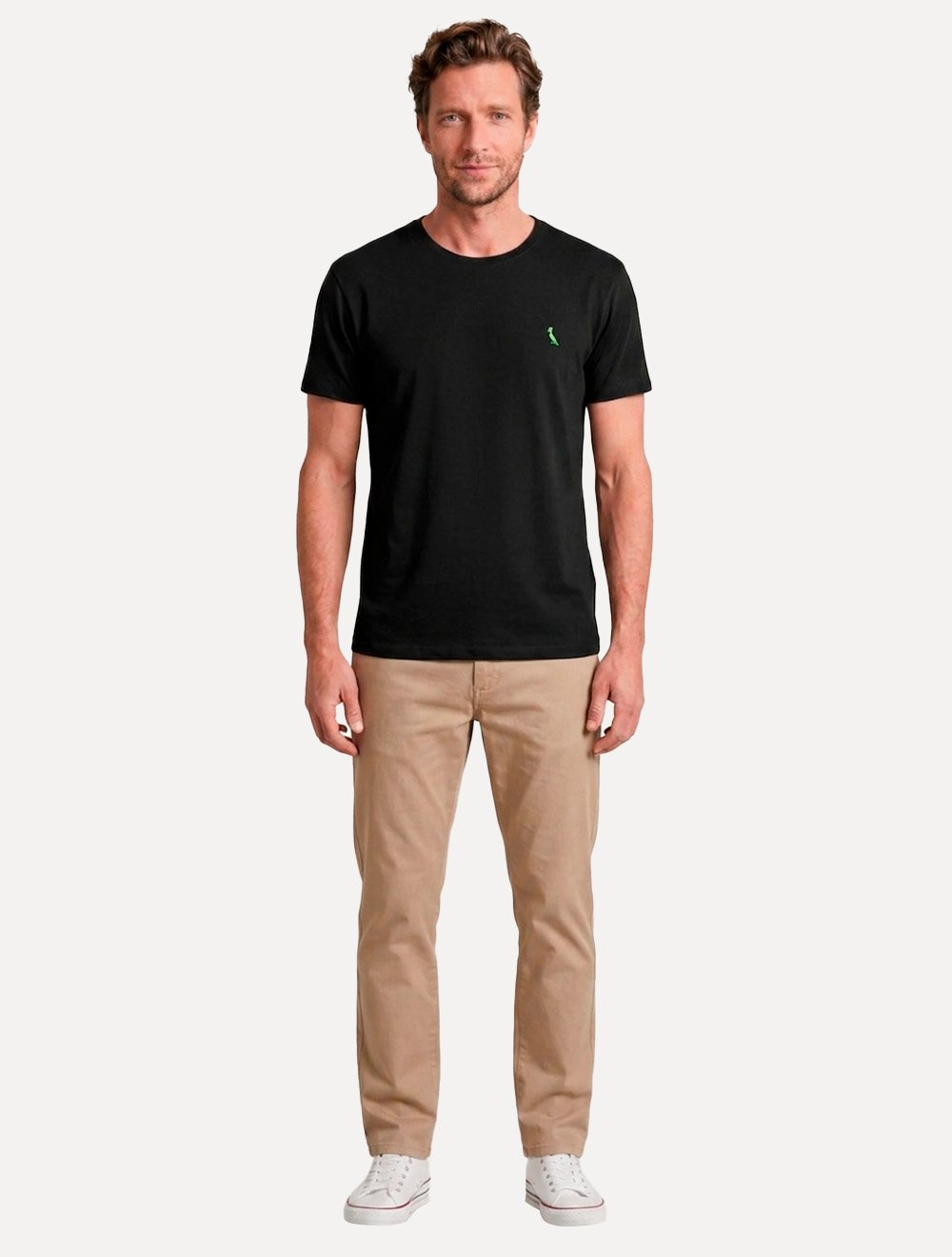 Camiseta Reserva Masculina Basic Green Woodpecker Preta