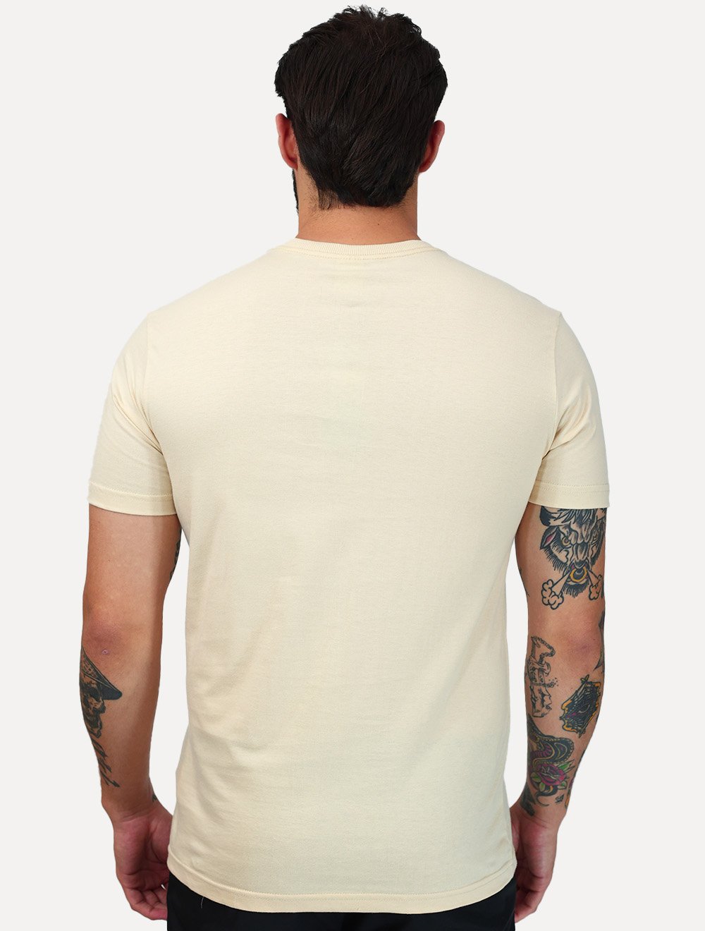 Camiseta King & Joe Maculina Malha Logo Signature Areia