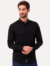 Camisa Original Penguin Masculina Regular Tricoline Bordado Preta