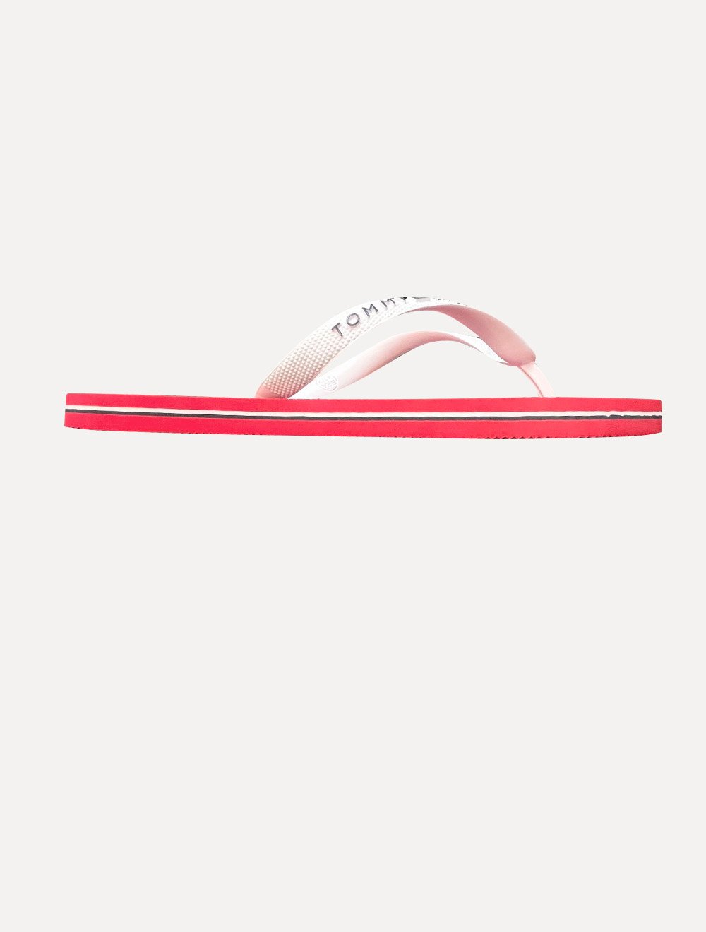 Chinelo Tommy Hilfiger Silk Flag Logo Beach Rubber Vermelho