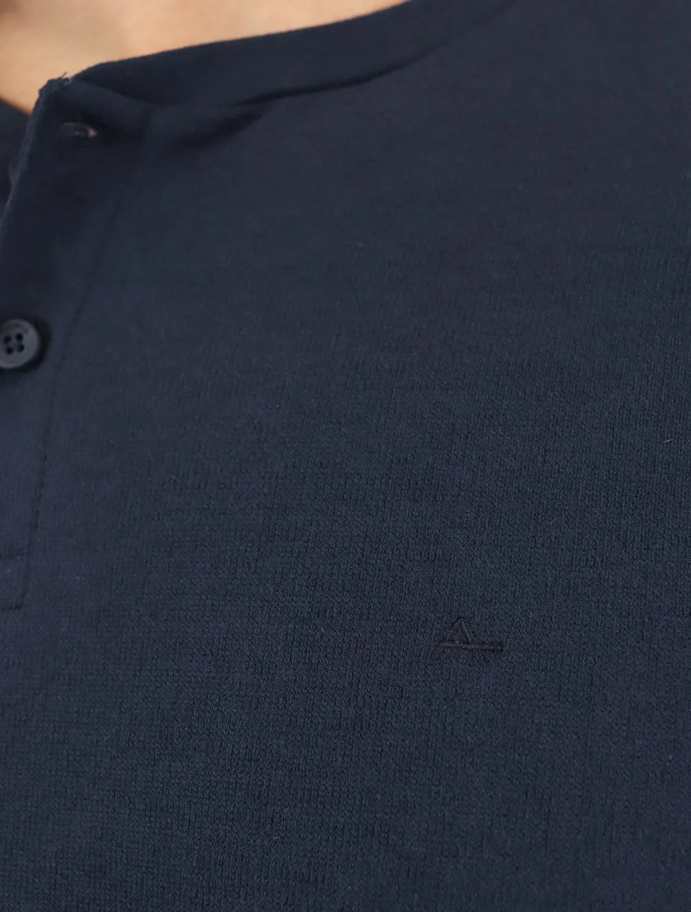 Camiseta Aramis Masculina Regular Gola Portuguesa Tricot Azul Marinho