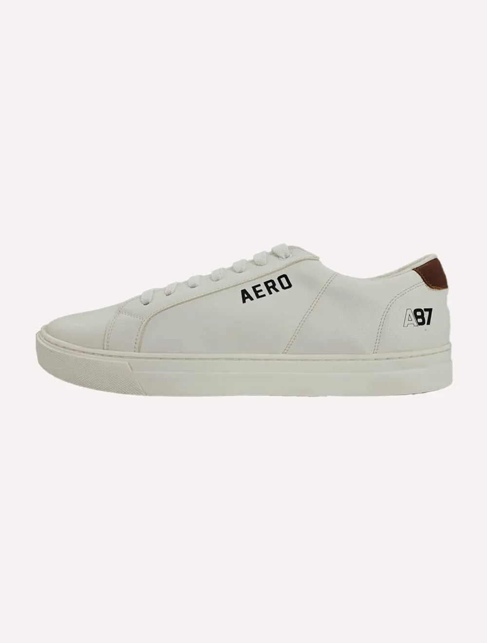 Tênis Aeropostale Masculino Casual Couro Aero A87 Marrom/Branco