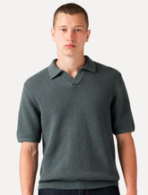 Polo Levis Masculina Dillon Open Collar Cinza Escuro