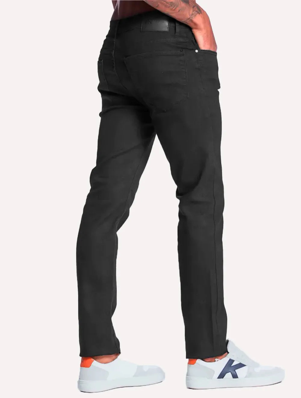 Calça King & Joe Jeans Masculina Slim Flex Black Preta