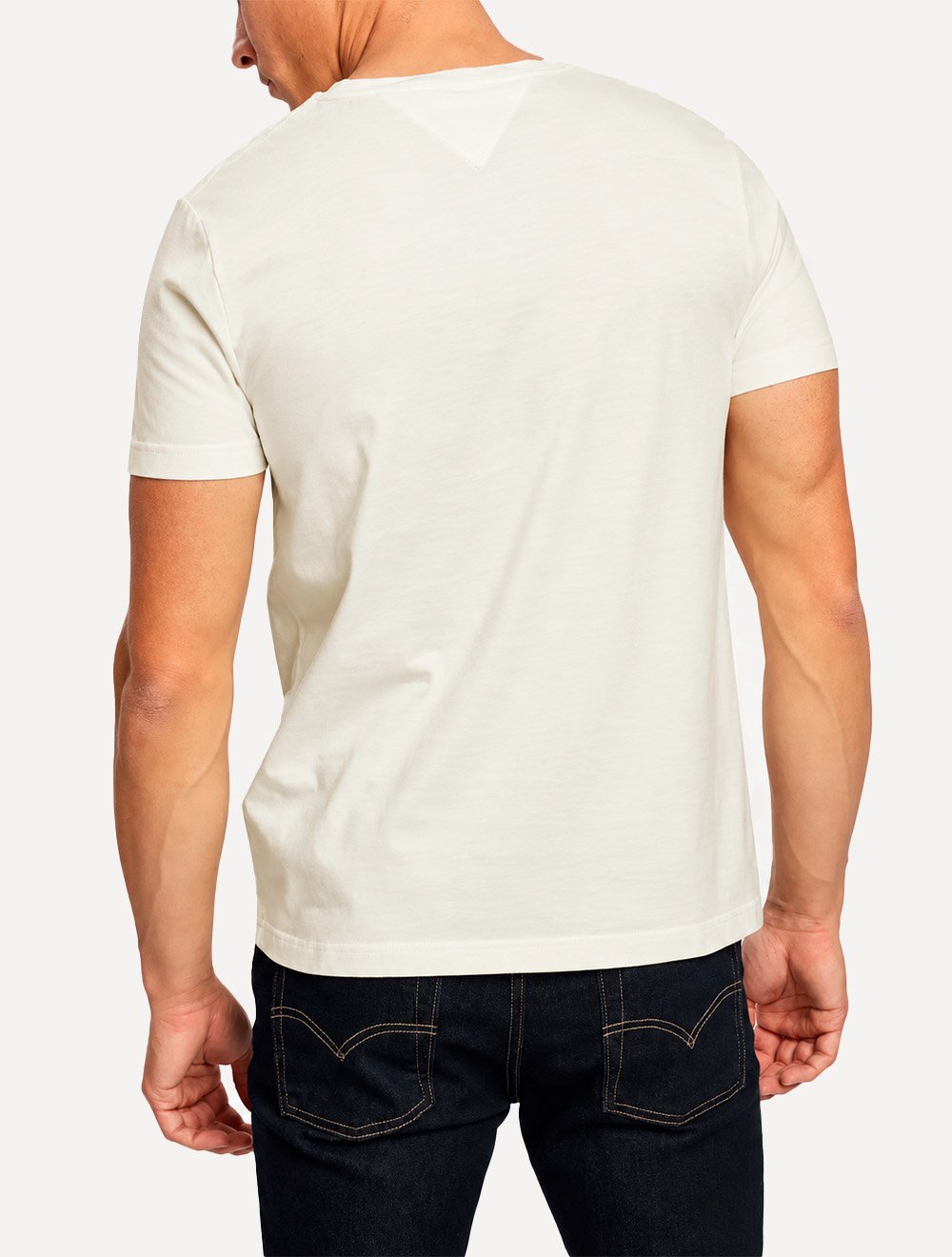Camiseta Tommy Hilfiger Masculina Core Logo Tee Off White