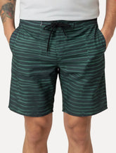 Bermuda Calvin Klein Swimwear D'Água Masculina Green Lines Preta