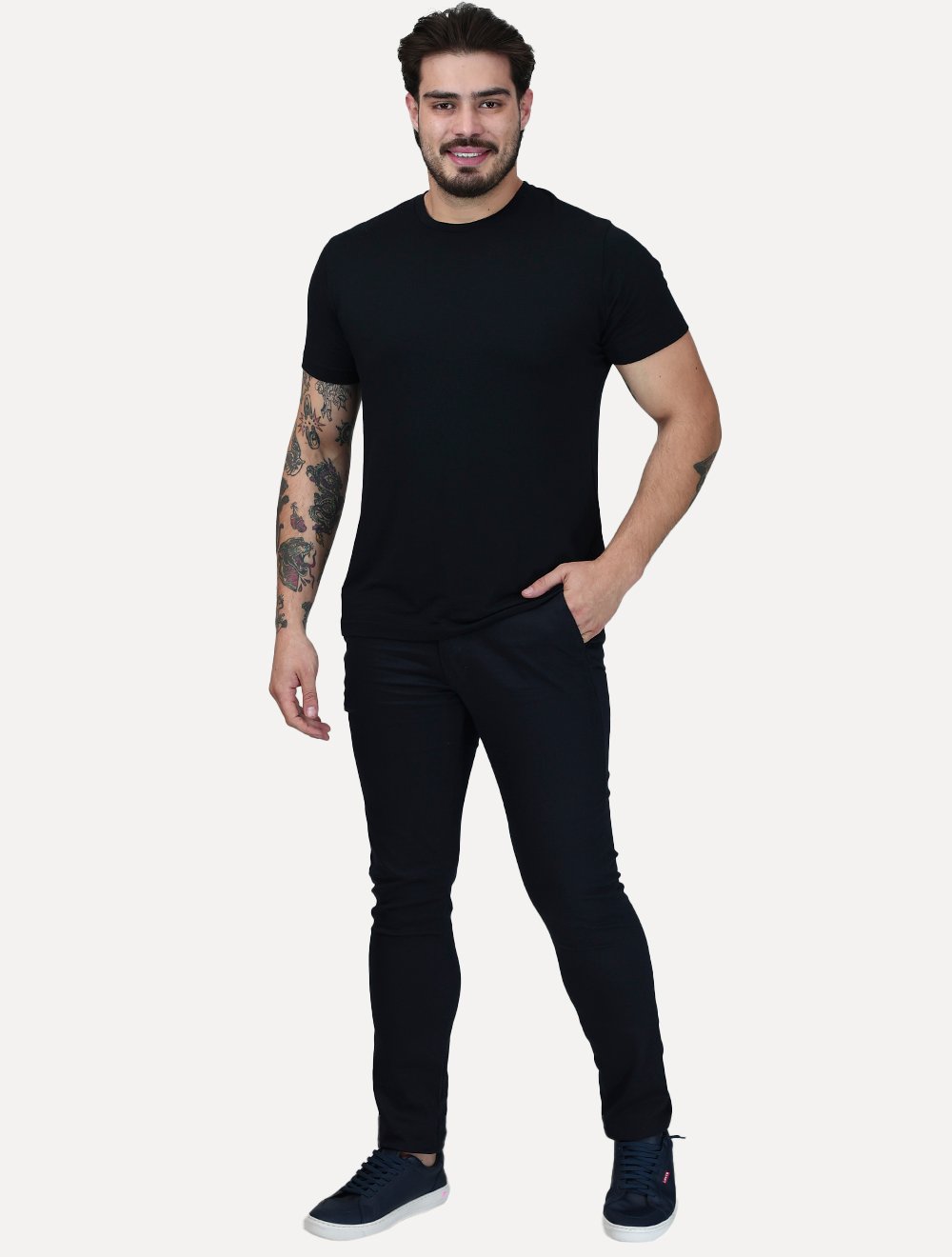 Calça Dixen Masculina Sarja Alfa Azul Marinho