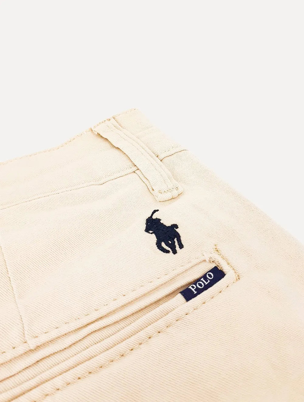 Bermuda Ralph Lauren Masculina Sarja Stretch Areia