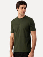 Camiseta Calvin Klein Jeans Masculina Committed to the Environment Verde Militar