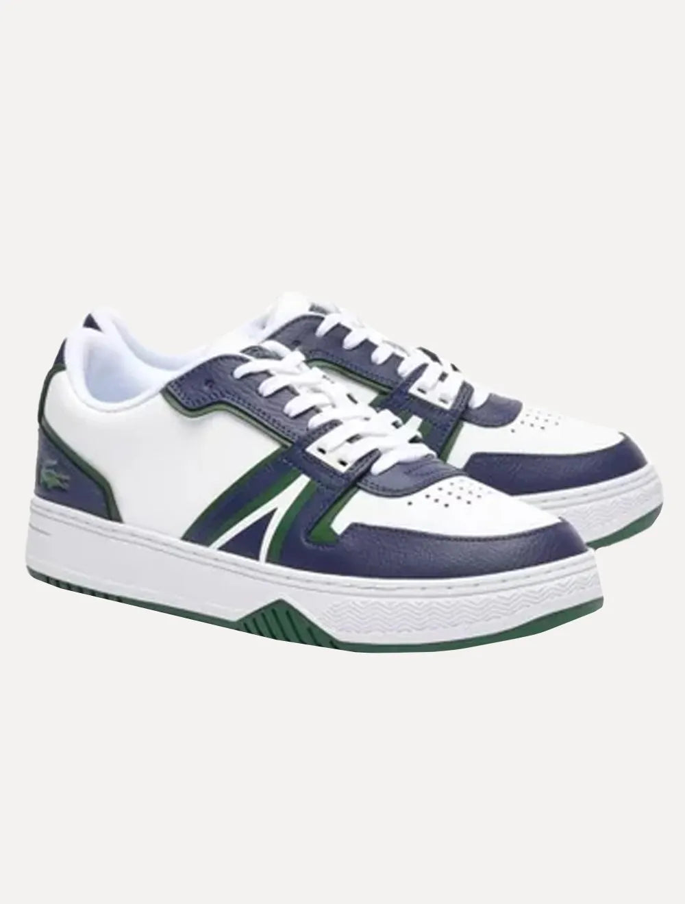 Tênis Lacoste Masculino L001 Contrasted Textile Wht/Nvy Branco