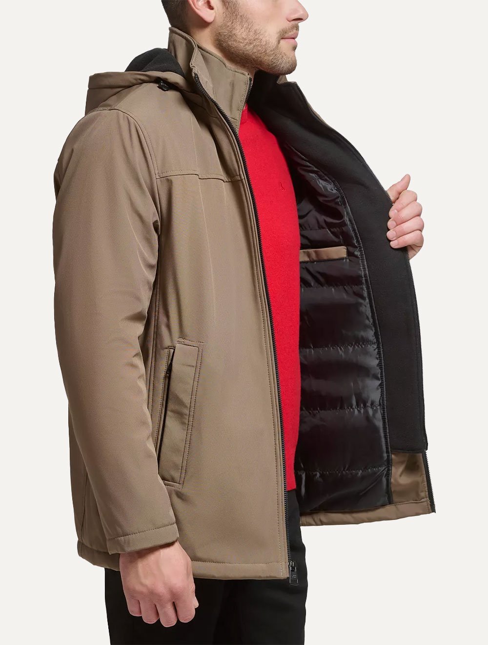 Jaqueta Calvin Klein Jeans Hooded Clássica Marrom
