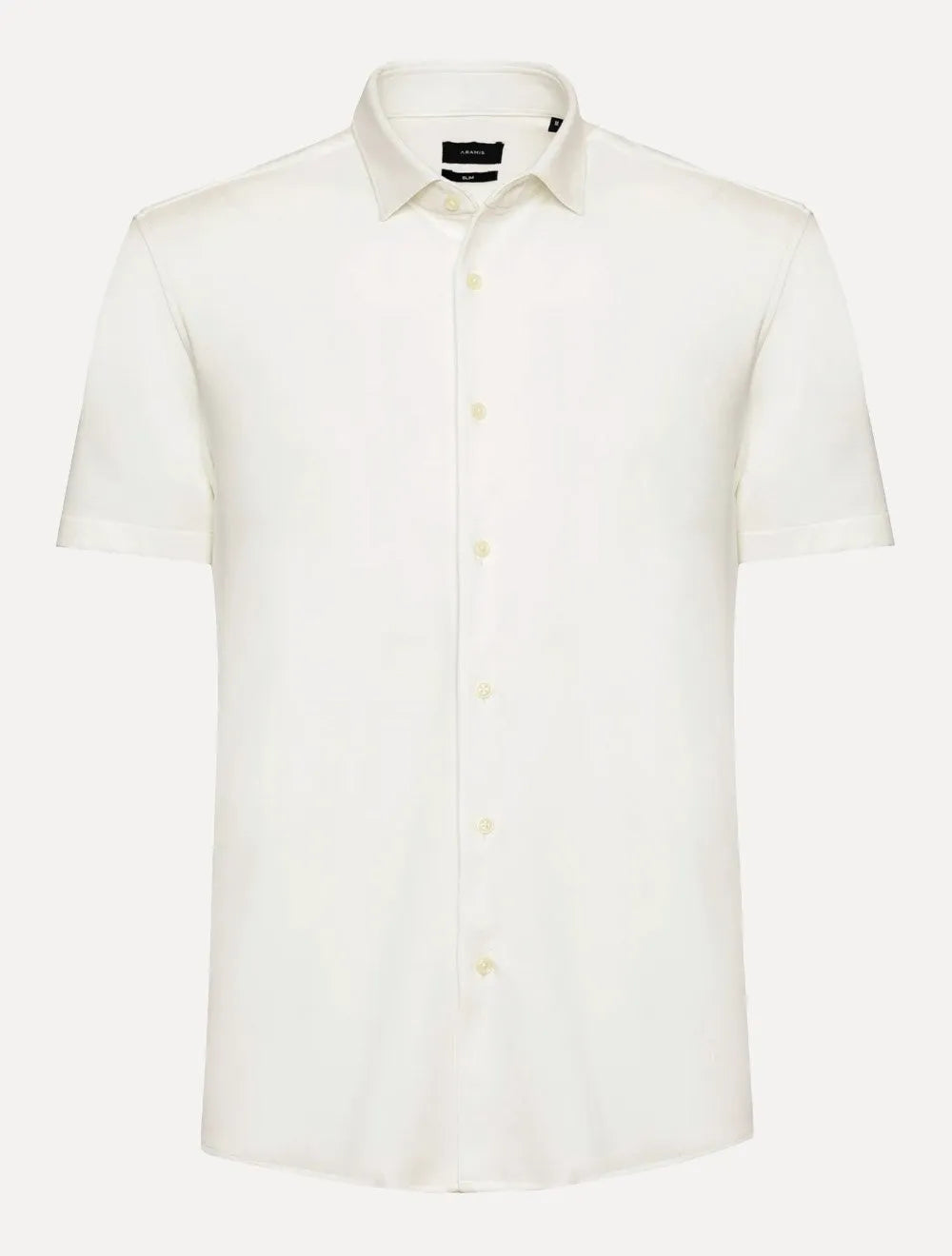 Camisa Aramis Masculina Manga Curta Slim Mista Italia Off White