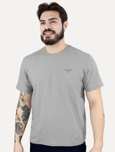 Camiseta Ellus Masculina Cotton Slim Originals Duplic Cinza