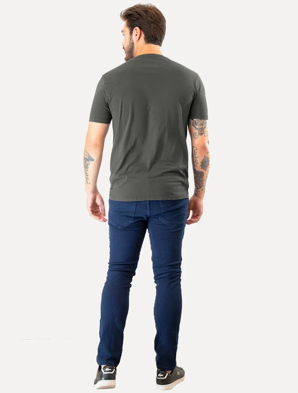 Camiseta Guess Masculina Classic Logo Print Grafite