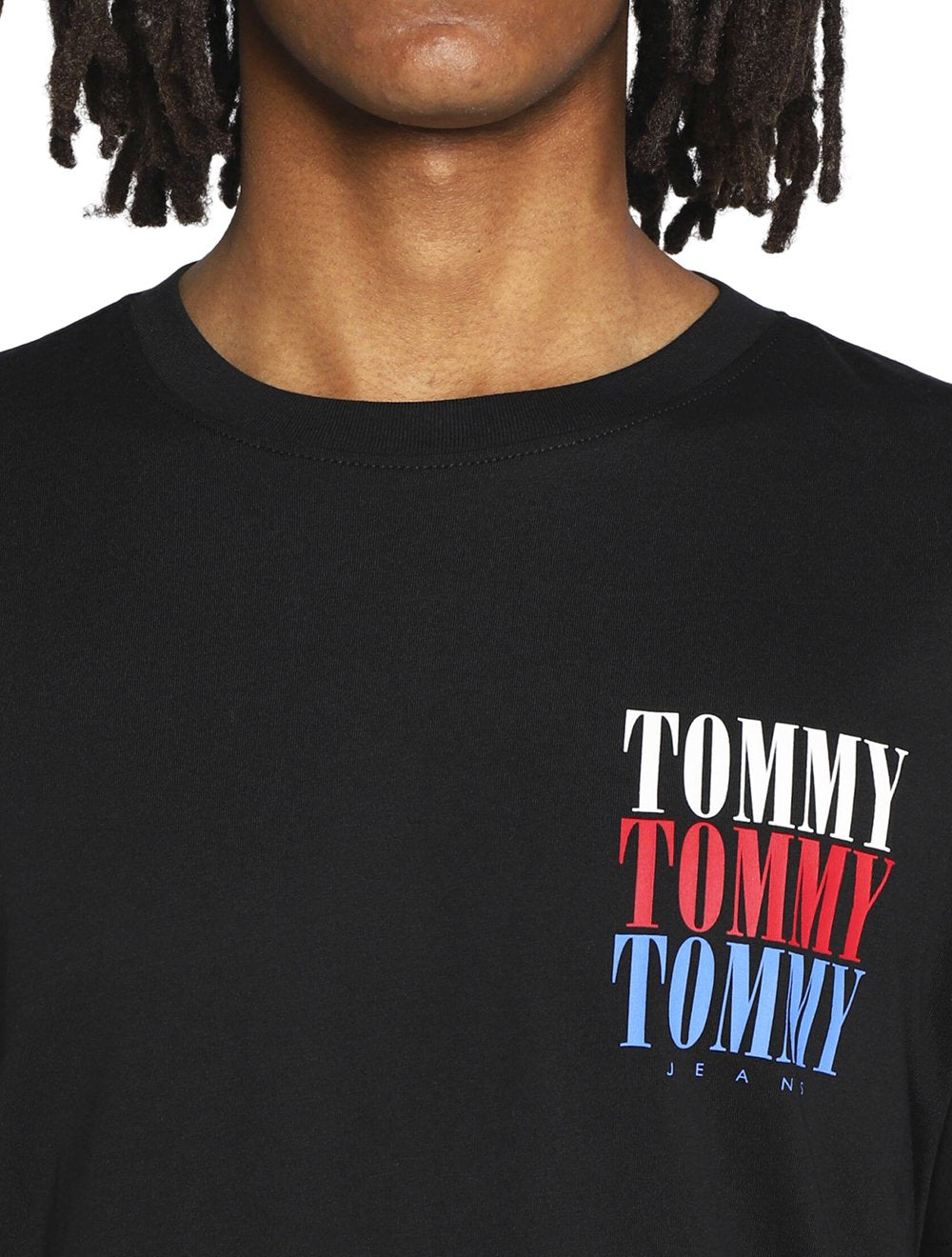 Camiseta Tommy Jeans Masculina Classic Multi Logo Preta
