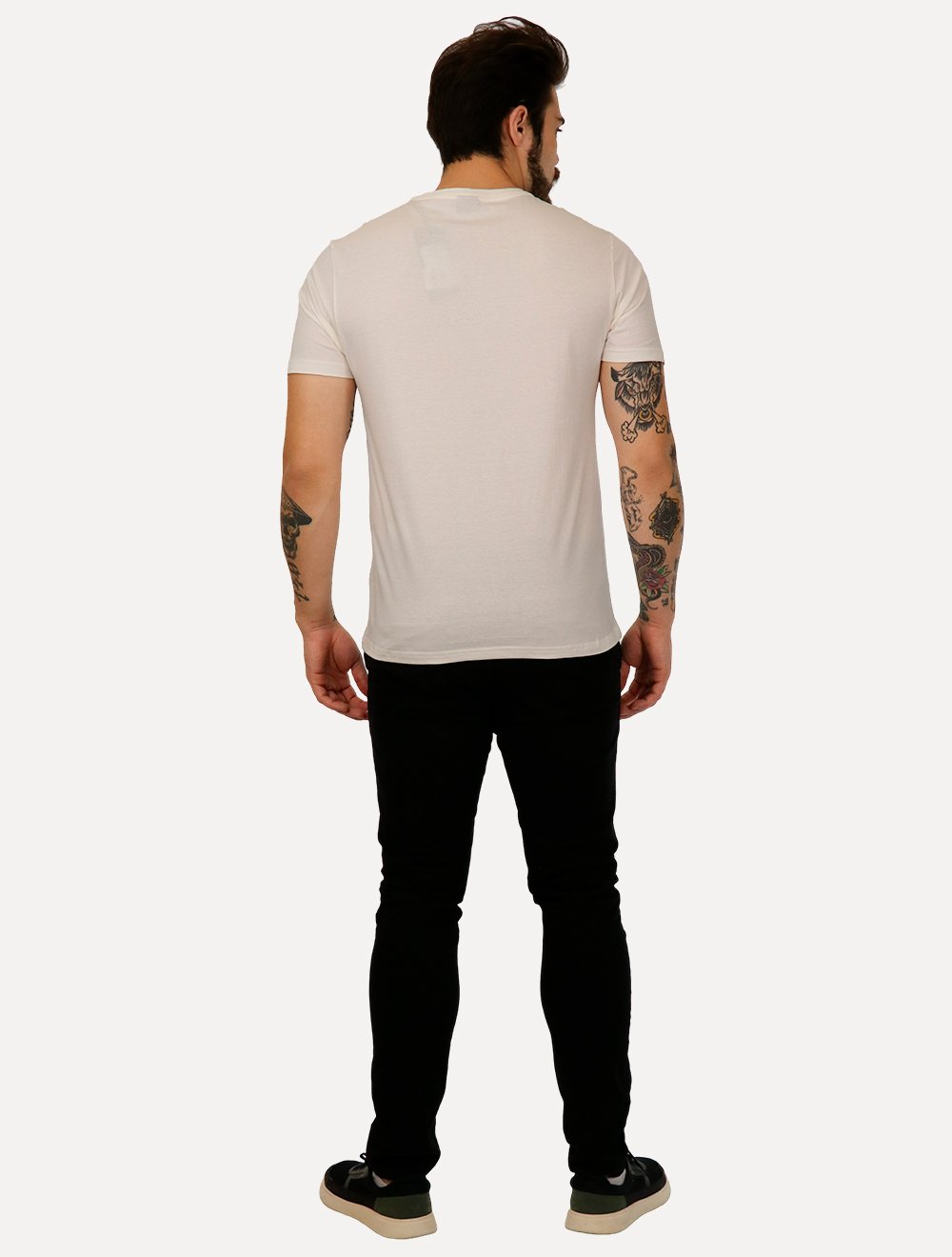 Camiseta Aramis Masculina Regular Braile Off-White