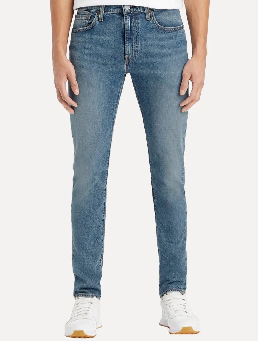 Calça Levis Jeans Masculina 510 Skinny Stretch Washed Azul Médio