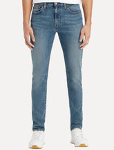 Calça Levis Jeans Masculina 510 Skinny Stretch Washed Azul Médio