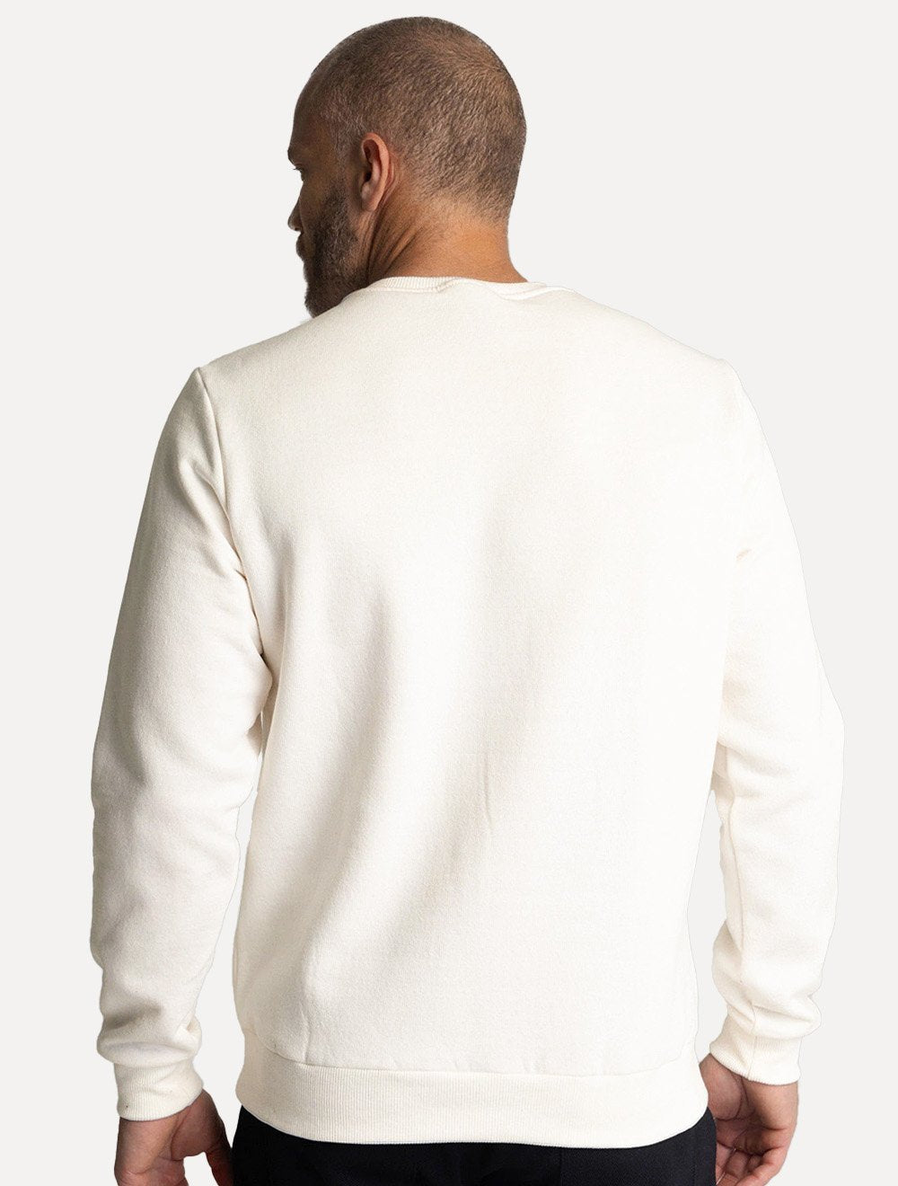Blusão King & Joe Masculino Moletom Crewneck Logo Peito Off White