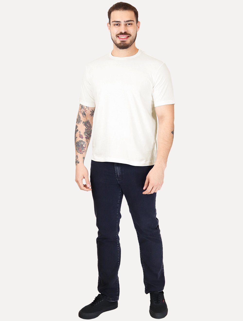 Camiseta Aramis Masculina Regular Outline Off-White