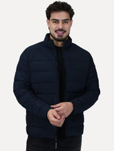 Jaqueta Calvin Klein Masculina Matelassê Full-Zip Azul Marinho