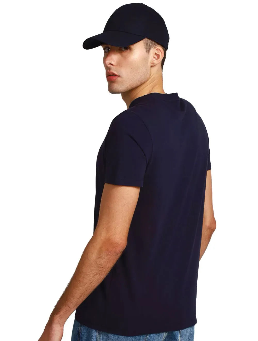 Camiseta Ellus Masculina Classic Manual Script Azul Marinho