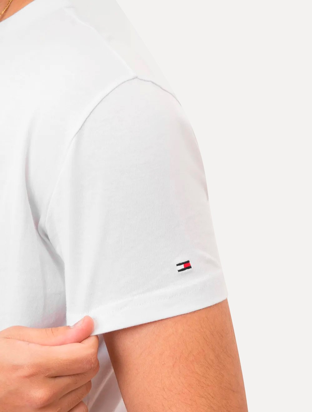 Camiseta Tommy Hilfiger Masculina Arch Logo 1985 Branca
