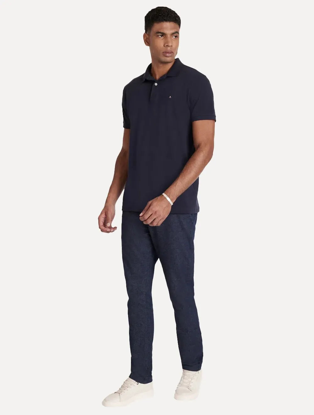 Polo Aramis Masculina Basic Piquet Azul Marinho