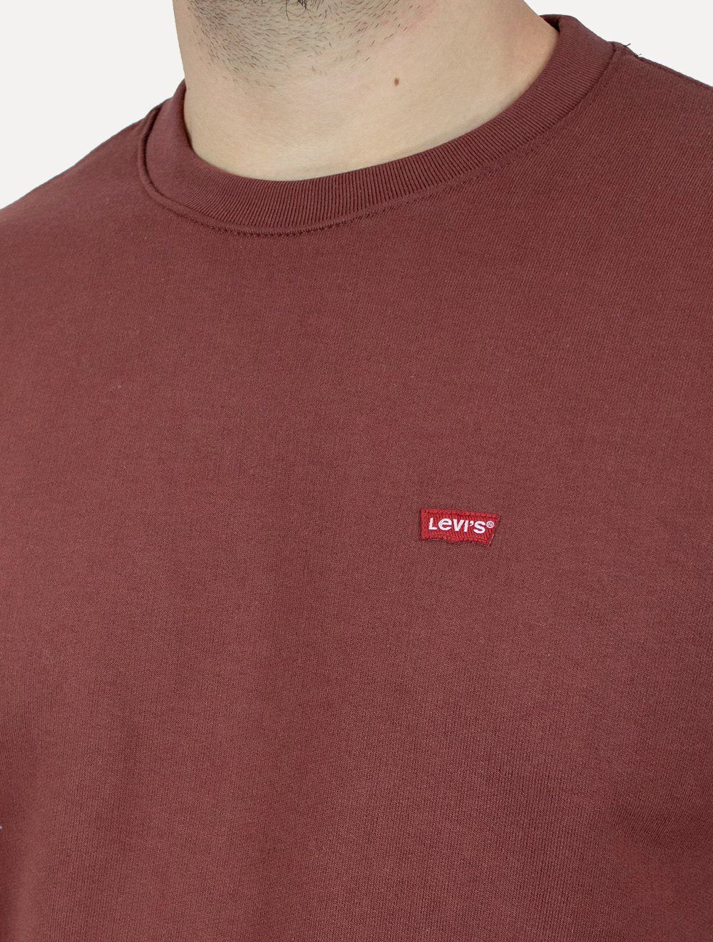 Moletom Levis Masculino Crewneck Original Batwing Bordô