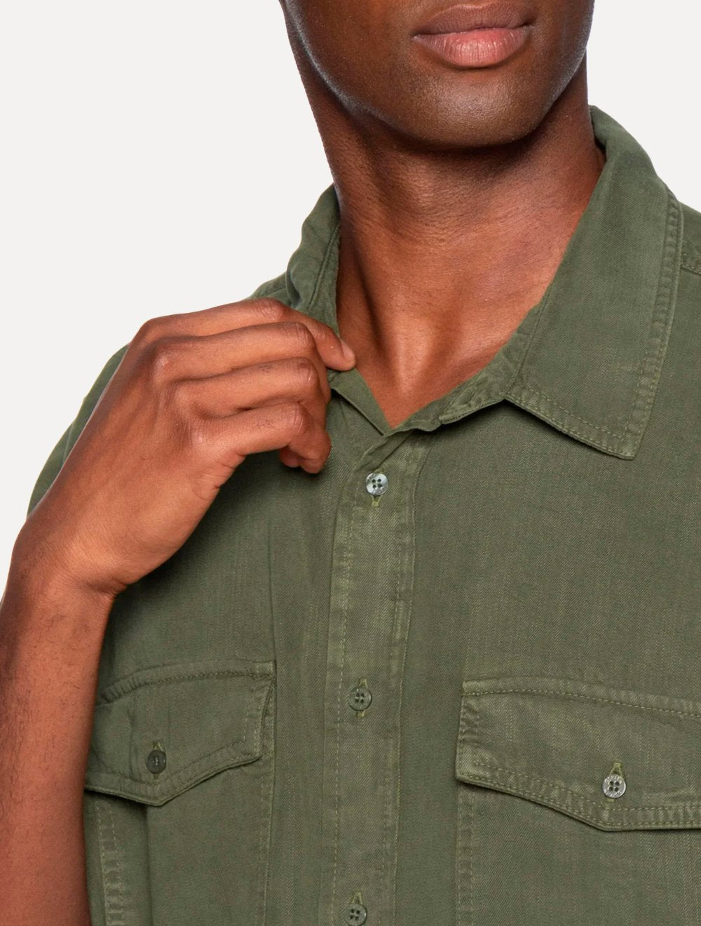 Camisa Osklen Masculina Used Utility Verde Militar